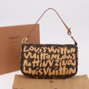 LOUIS VUITTON Graffiti Pochette Accessoires Orange M92193 LV Auth BA13322SAV-12