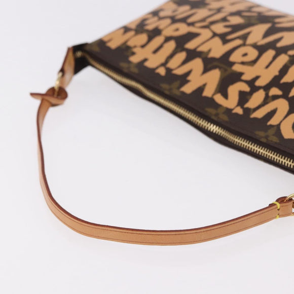 LOUIS VUITTON Graffiti Pochette Accessoires Orange M92193 LV Auth BA13322SAV