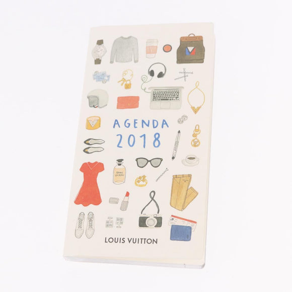 LOUIS VUITTON Taiga Agenda Poche Note Cover Ardoise R20425 LV Auth BA13323V