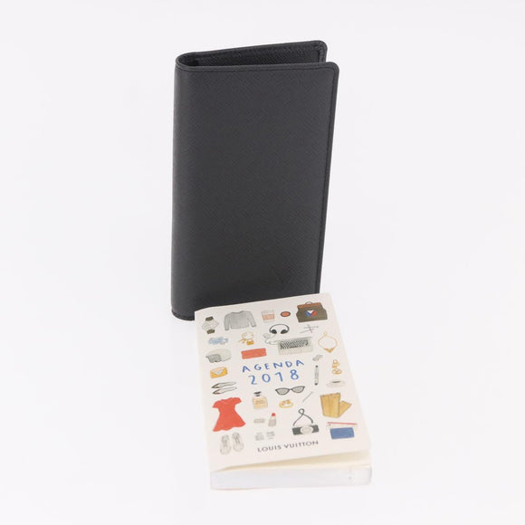 LOUIS VUITTON Taiga Agenda Poche Note Cover Ardoise R20425 LV Auth BA13323V