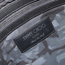Jimmy Choo Clutch Bag Leather Brown Silver Auth BA13325-11