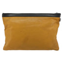 Jimmy Choo Clutch Bag Leather Brown Silver Auth BA13325-2