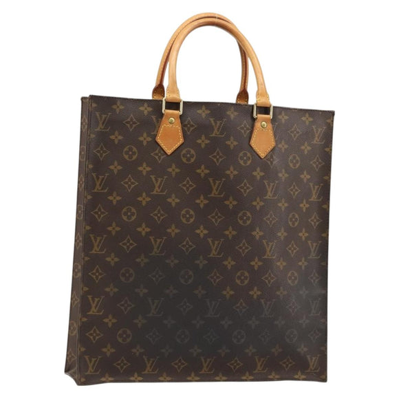 LOUIS VUITTON Monogram Sac Plat Hand Bag M51140 LV Auth BA13327
