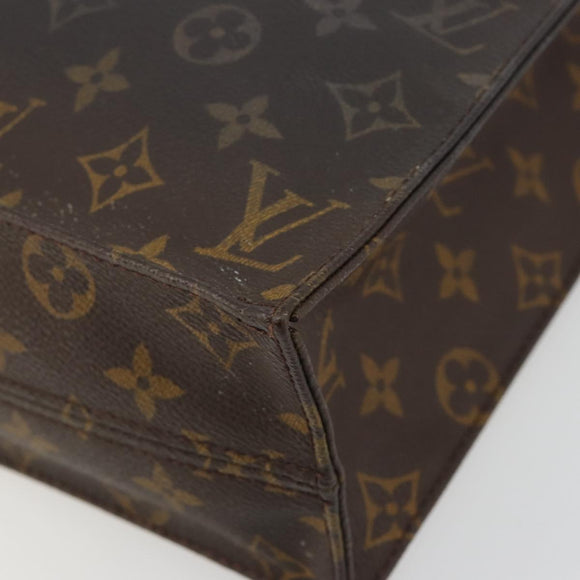LOUIS VUITTON Monogram Sac Plat Hand Bag M51140 LV Auth BA13327