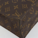 LOUIS VUITTON Monogram Sac Plat Hand Bag M51140 LV Auth BA13327-15