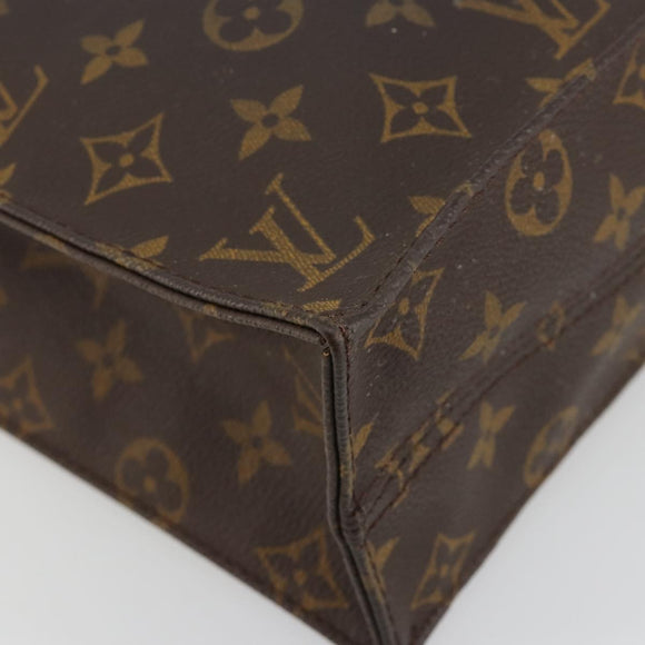 LOUIS VUITTON Monogram Sac Plat Hand Bag M51140 LV Auth BA13327