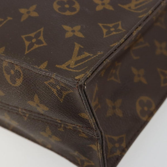 LOUIS VUITTON Monogram Sac Plat Hand Bag M51140 LV Auth BA13327