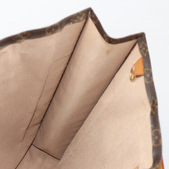 LOUIS VUITTON Monogram Sac Plat Hand Bag M51140 LV Auth BA13327