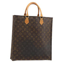LOUIS VUITTON Monogram Sac Plat Hand Bag M51140 LV Auth BA13327-1