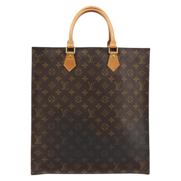 LOUIS VUITTON Monogram Sac Plat Hand Bag M51140 LV Auth BA13327
