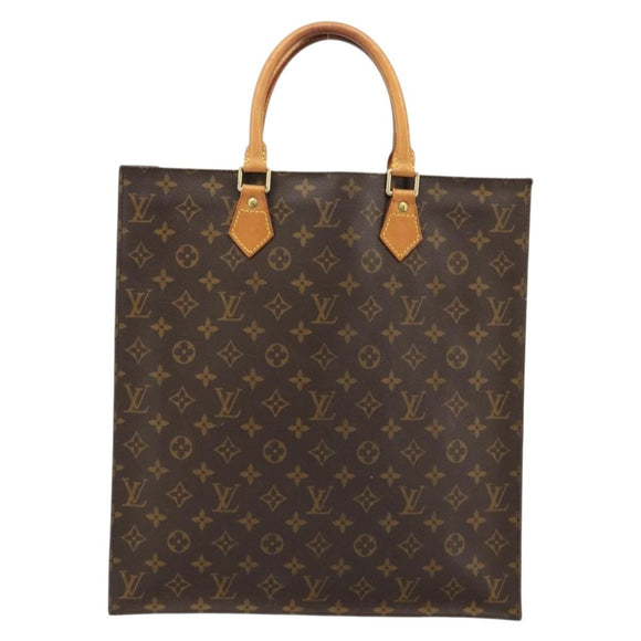 LOUIS VUITTON Monogram Sac Plat Hand Bag M51140 LV Auth BA13327