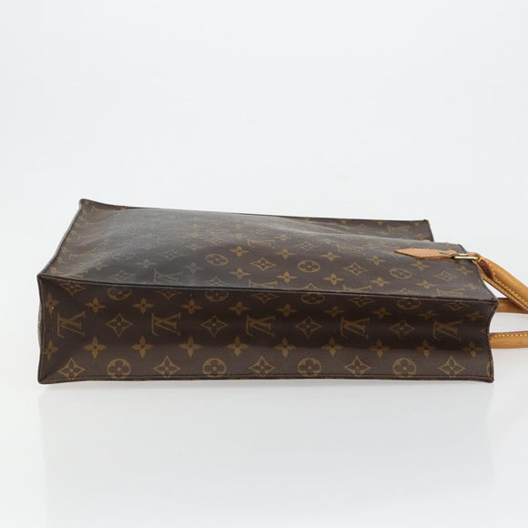 LOUIS VUITTON Monogram Sac Plat Hand Bag M51140 LV Auth BA13327