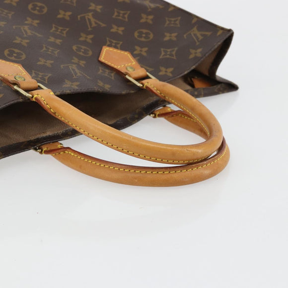 LOUIS VUITTON Monogram Sac Plat Hand Bag M51140 LV Auth BA13327