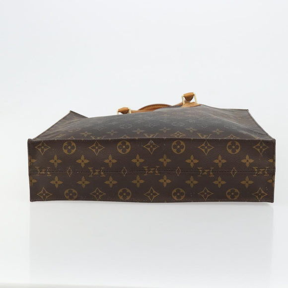 LOUIS VUITTON Monogram Sac Plat Hand Bag M51140 LV Auth BA13327
