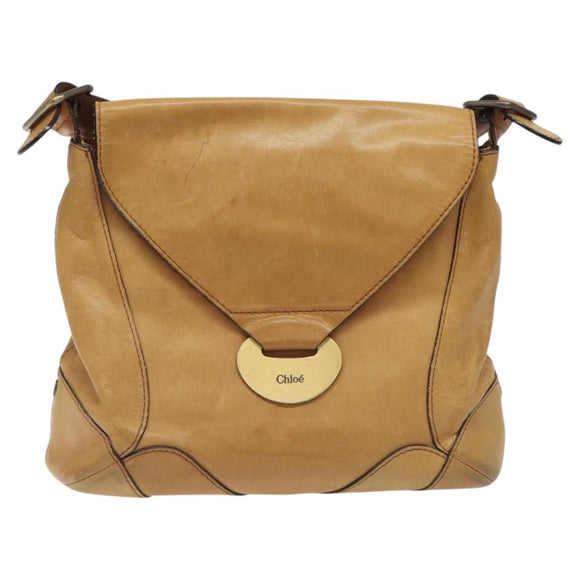 Chloe Shoulder Bag Leather Brown Auth BA1333