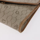 Christian Dior Honeycomb Canvas Chain Bag PVC Leder Beige Goud Auth BA13330-14