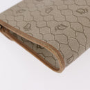 Christian Dior Honeycomb Canvas Chain Bag PVC Leder Beige Goud Auth BA13330-15