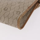 Christian Dior Honeycomb Canvas Chain Bag PVC Leder Beige Goud Auth BA13330-16