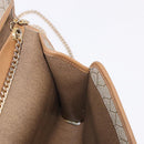 Christian Dior Honeycomb Canvas Chain Bag PVC Leder Beige Goud Auth BA13330-18