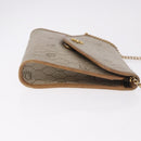 Christian Dior Honeycomb Canvas Chain Bag PVC Leder Beige Goud Auth BA13330-3
