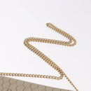 Christian Dior Honeycomb Canvas Chain Bag PVC Leder Beige Goud Auth BA13330-8