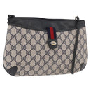GUCCI GG Supreme Sherry Line Shoulder Bag PVC Navy Gold 904 02 026 Auth BA13331-1