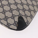 GUCCI GG Supreme Sherry Line Shoulder Bag PVC Navy Gold 904 02 026 Auth BA13331-12