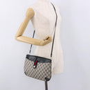 GUCCI GG Supreme Sherry Line Shoulder Bag PVC Navy Gold 904 02 026 Auth BA13331-23