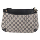 GUCCI GG Supreme Sherry Line Shoulder Bag PVC Navy Gold 904 02 026 Auth BA13331-3