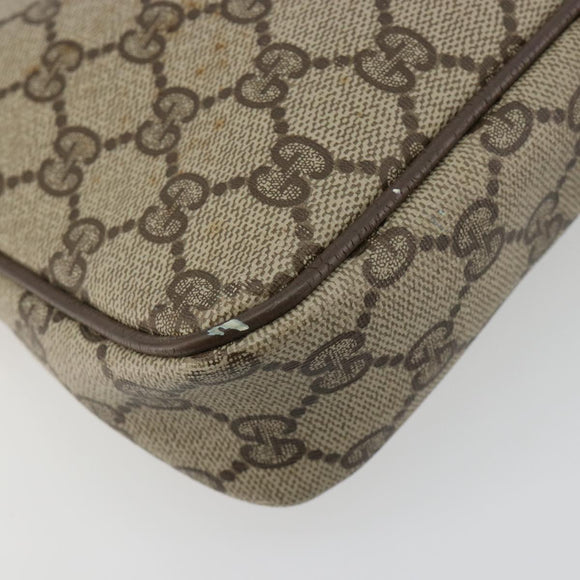 GUCCI GG Supreme Shoulder Bag PVC Beige Gold 97 02 068 Auth BA13332