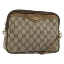 GUCCI GG Supreme Shoulder Bag PVC Beige Gold 97 02 068 Auth BA13332-1