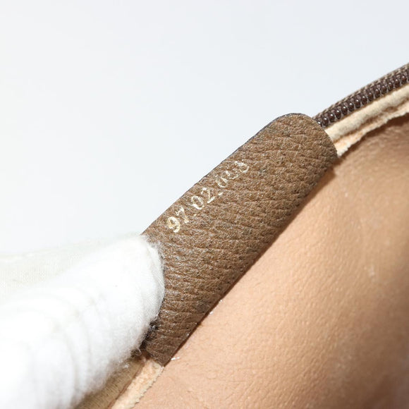GUCCI GG Supreme Shoulder Bag PVC Beige Gold 97 02 068 Auth BA13332