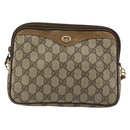 GUCCI GG Supreme Shoulder Bag PVC Beige Gold 97 02 068 Auth BA13332-13
