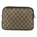 GUCCI GG Supreme Shoulder Bag PVC Beige Gold 97 02 068 Auth BA13332-2