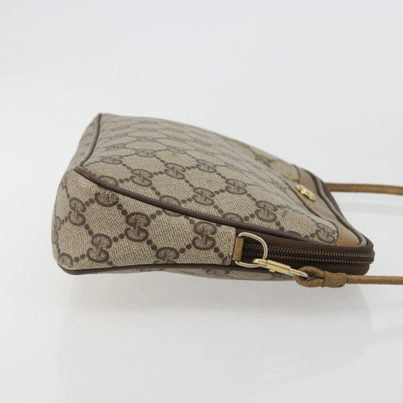 GUCCI GG Supreme Shoulder Bag PVC Beige Gold 97 02 068 Auth BA13332
