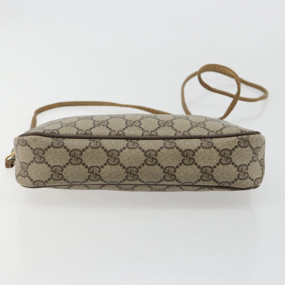 GUCCI GG Supreme Shoulder Bag PVC Beige Gold 97 02 068 Auth BA13332
