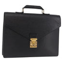 LOUIS VUITTON Epi ServietteConseiller Business Bag Black M54422 LV Auth BA13334-1