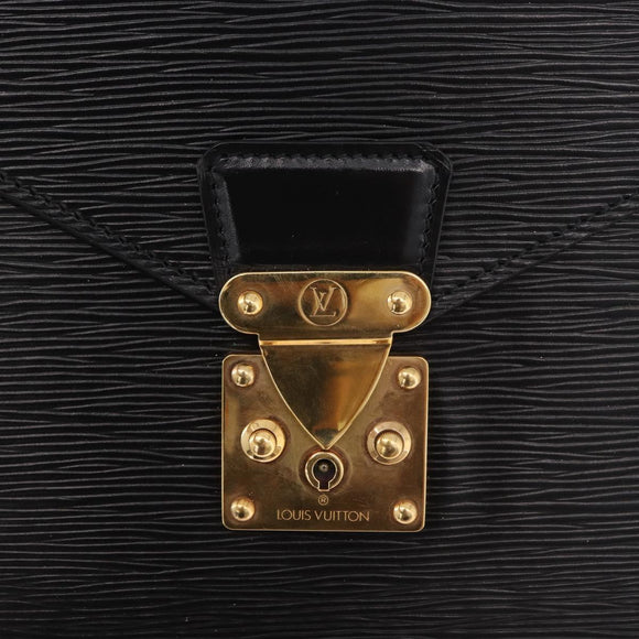 LOUIS VUITTON Epi ServietteConseiller Business Bag Black M54422 LV Auth BA13334