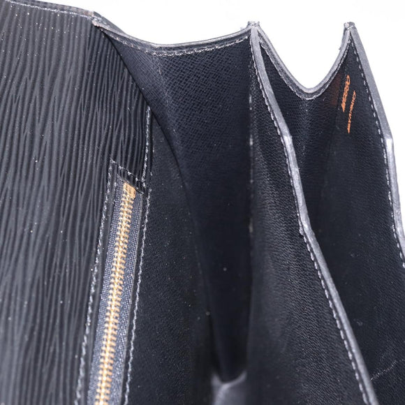 LOUIS VUITTON Epi ServietteConseiller Business Bag Black M54422 LV Auth BA13334