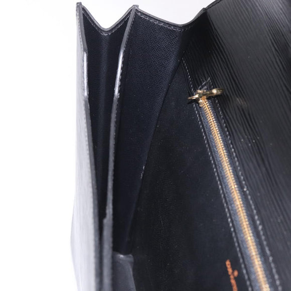 LOUIS VUITTON Epi ServietteConseiller Business Bag Black M54422 LV Auth BA13334