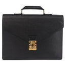 LOUIS VUITTON Epi ServietteConseiller Business Bag Black M54422 LV Auth BA13334-13