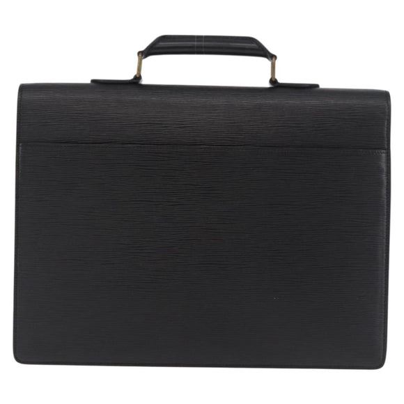 LOUIS VUITTON Epi ServietteConseiller Business Bag Black M54422 LV Auth BA13334