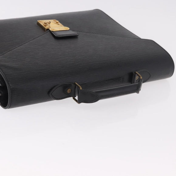 LOUIS VUITTON Epi ServietteConseiller Business Bag Black M54422 LV Auth BA13334