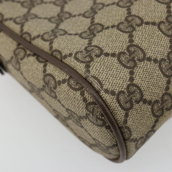 GUCCI GG Supreme Web Sherry Line Bag PVC Beige Gold 63 01 012 Auth BA13336