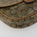 CELINE C Sulky Schultertasche PVC Beige Gold Auth BA13337-9
