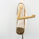 CELINE C Sulky Shoulder Bag PVC Beige Gold Auth BA13337-21
