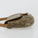 CELINE C Sulky Schultertasche PVC Beige Gold Auth BA13337-4