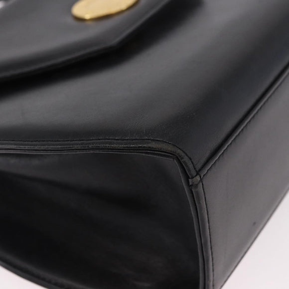 GIVENCHY Handtas Leer Zwart Goud Authentiek BA13338