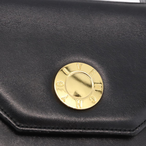 GIVENCHY Handtas Leer Zwart Goud Authentiek BA13338