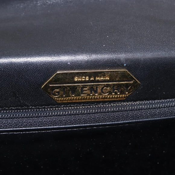 GIVENCHY Handtas Leer Zwart Goud Authentiek BA13338